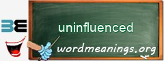 WordMeaning blackboard for uninfluenced